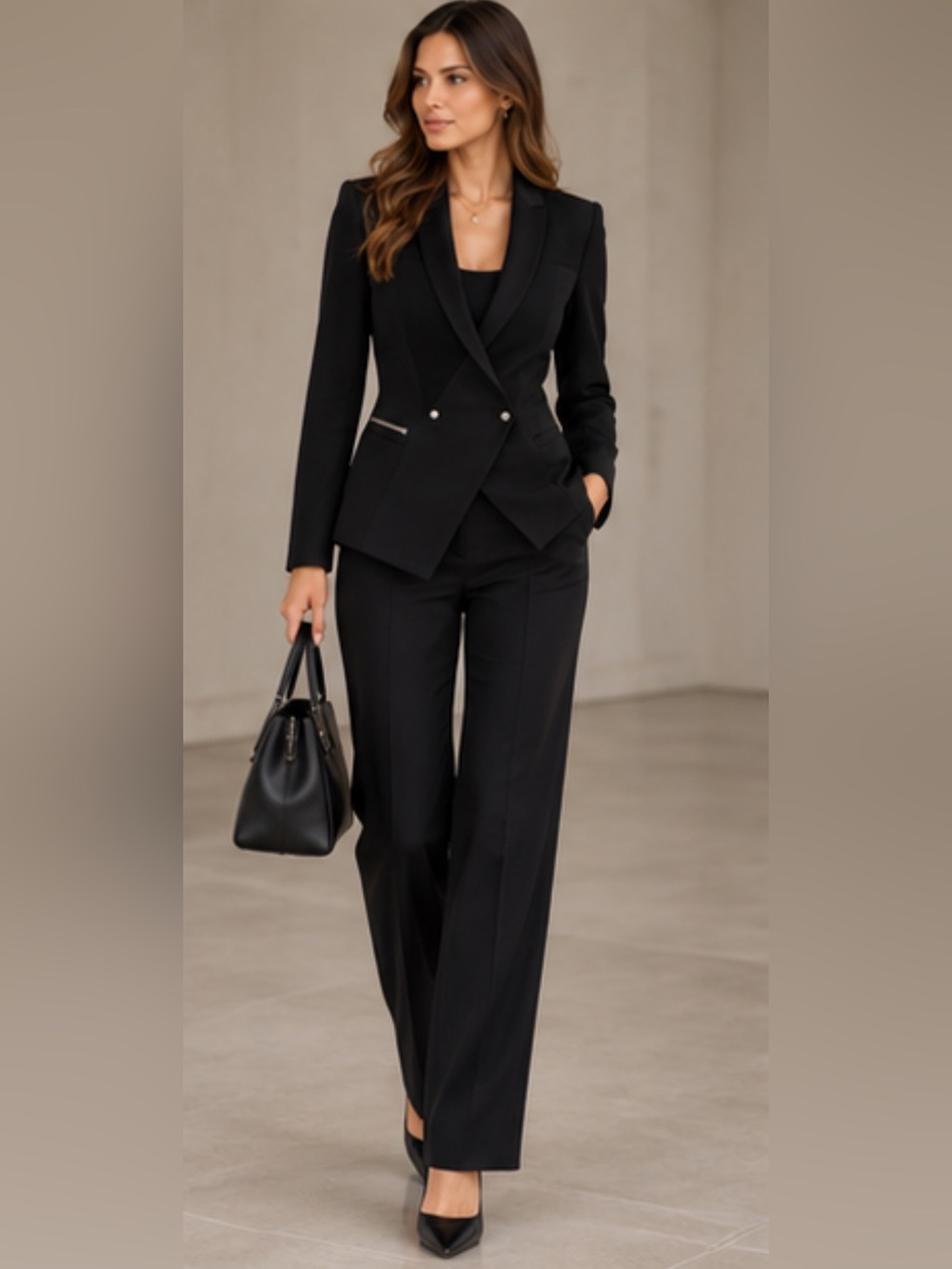Helmut Lang 98% Wool Black Asymmetric Tailored Blazer Size 0 XS